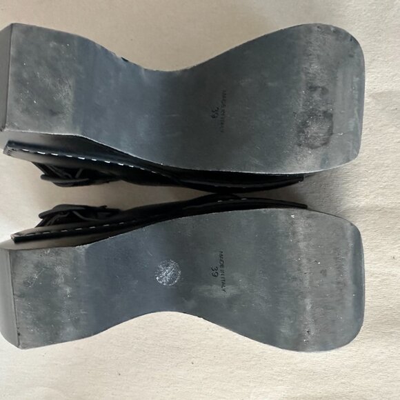 Acne Studio Criss Cross Leather Platform Shoes - Picture 6 of 6